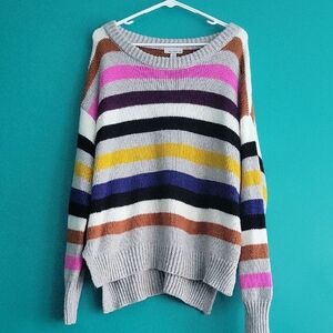 Allison Joy Colorful Striped Sweater